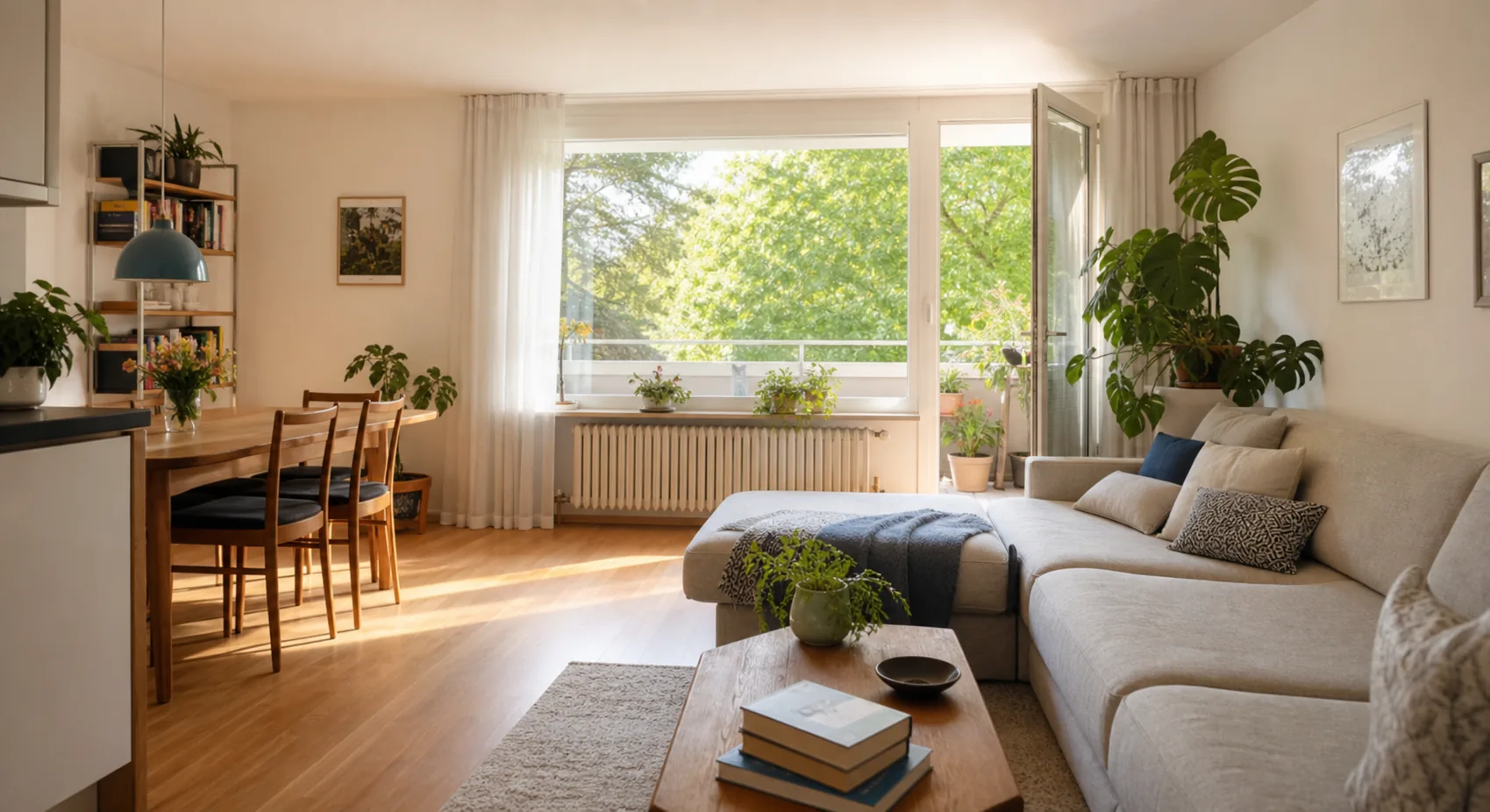 Helle, gepflegte Wohnung als Beispiel für professionell betreuten Wohnraum